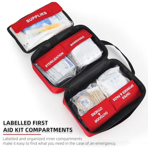 330-Piece Comprehensive First Aid Kit for Home, Car, Travel - size: Medium