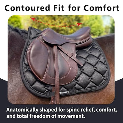 EQUINEWAVE Embossed All Purpose Saddle Pad - color: BLACK