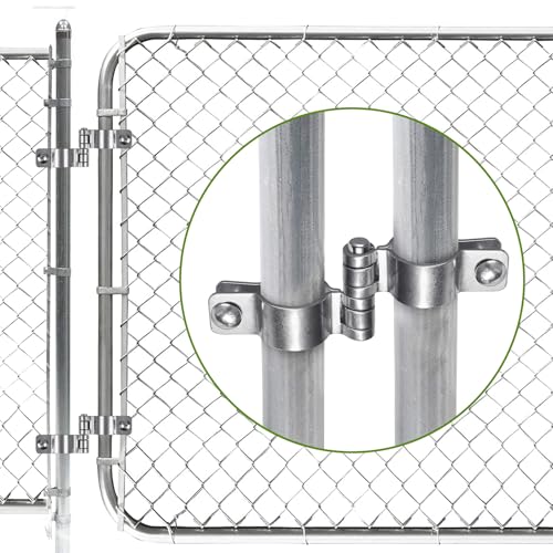 Insaga 2-3/8'' Chain Link Fence Gate Post Hinge Kit, Thick SUS304 Chain Link Fence Parts Includes Female Gate Hinge (2pcs) and Male Gate Hinges (2pcs), Heavy Duty Gate Hinges up to 500LB (2 Pairs) - color: Heavyweight, size: 2-3/8''-2Pack