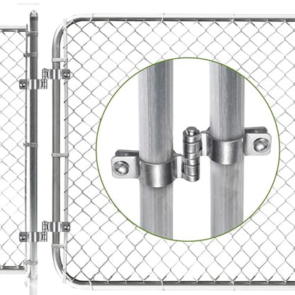 Insaga 2-3/8'' Chain Link Fence Gate Post Hinge Kit, Thick SUS304 Chain Link Fence Parts Includes Female Gate Hinge (2pcs) and Male Gate Hinges (2pcs), Heavy Duty Gate Hinges up to 500LB (2 Pairs) - color: Heavyweight, size: 2-3/8''-2Pack