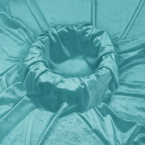 KKJIAF 5 Yard Aqua Sky Stretch Velvet Fabric 60" Wide for DIY Crafts - color: Aqua Sky, size: 5 Yard