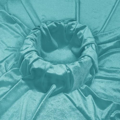 KKJIAF 5 Yard Aqua Sky Stretch Velvet Fabric 60" Wide for DIY Crafts - color: Aqua Sky, size: 5 Yard