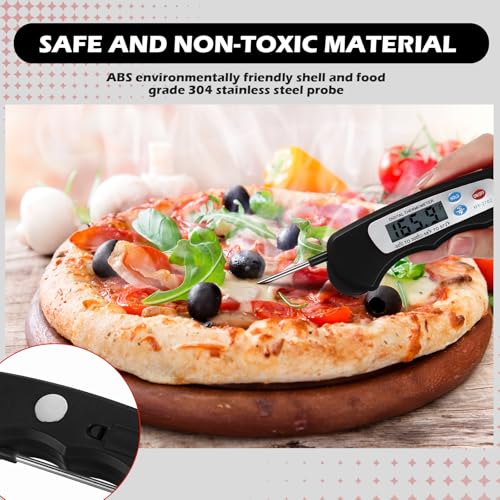 Xuhal 12 Pcs Digital Meat Thermometer with Probe Instant, Black, Red, White - color: Black, Red, White