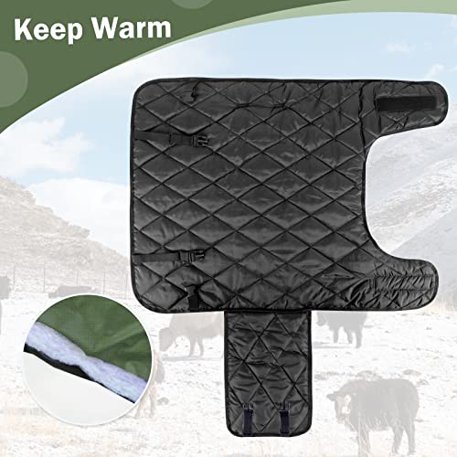 Green Thickened Windproof Waterproof Horse Blanket - Warm Calf Clothing for Cattle (1 Pack)