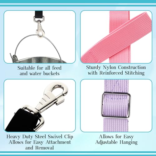 Nylon Horse Bucket Strap for Outdoor Feeders,Colourful,10 Pcs - color: Colourful