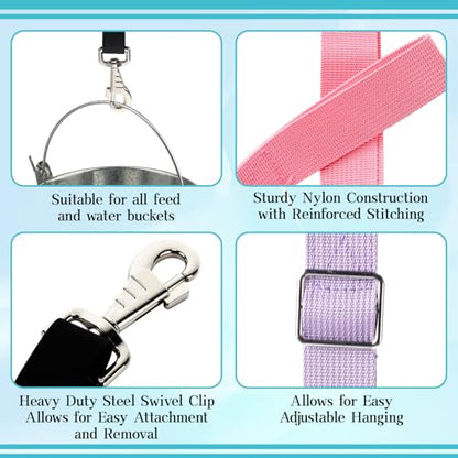 Nylon Horse Bucket Strap for Outdoor Feeders,Colourful,10 Pcs - color: Colourful