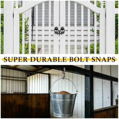 ERKOON 3.5 Inch Double Sided Clips Trigger Snaps for Horse (50 Pack) - size: 50 Pack