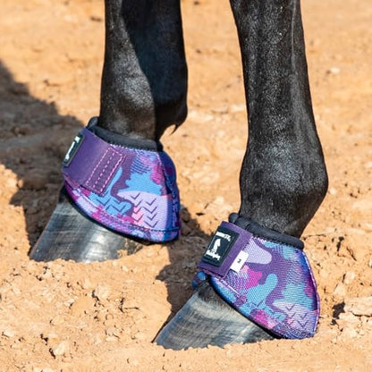 Classic Equine Dyno Turn Bell Boots - color: Purple Camo, size: Medium