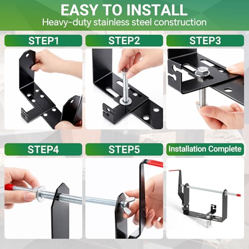 Weed Wacker Line Holder Built-in Line Cutter Adjustable with (4.5"-8.6") Bracket Supports 3 and 5 Pound Spools for Landscape Trailer Organization Accessories