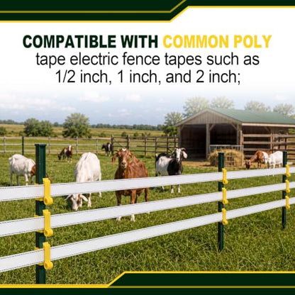 Pangda 60 Pack T Post Insulators Electric Fence for Farm Polytape, Yellow - color: Yellow