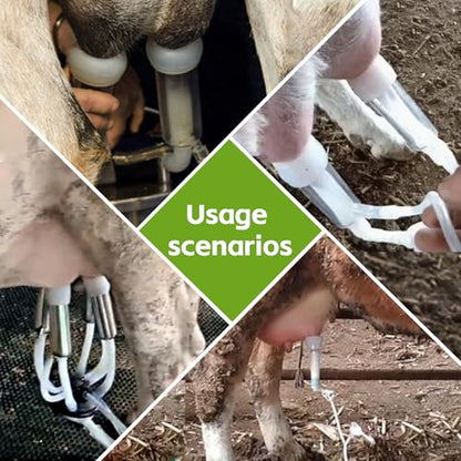 Goat Milking Machine Accessory Double Head Teat Cup | Leak Proof Goat Milking Teat Cups, Standard Size φ20mm - style: Goat