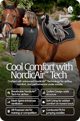 Equinavia Svalbard NordicAir Tech Horse Saddle Pad, Equestrian Saddle Pads - color: Black