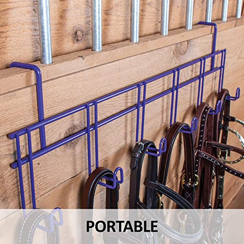 EASY-UP 6 Hook Tack Rack with Hangers | Color Black | Lightweight Yet Durable | 6-Hook Design | Portable & Convenient | Scratch-Resistant Finish | 5-Year Warranty - color: Black