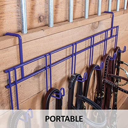 EASY-UP 6 Hook Tack Rack with Hangers | Color Blue | Lightweight Yet Durable | 6-Hook Design | Portable & Convenient | Scratch-Resistant Finish | 5-Year Warranty - color: Blue