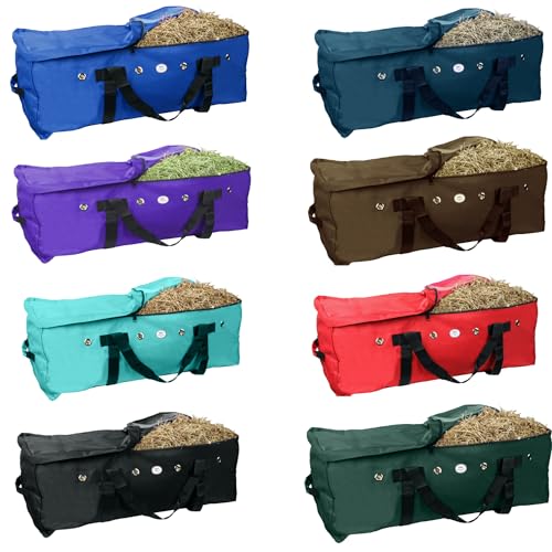 Majestic Ally 1200 D Nylon Fabric Large 44” x 20” x 16” and Extra Large 52" x 27" x21" Heavy-Duty Hay Bale Storage Bag (Hunter Green, Large) - color: Hunter Green, size: Large