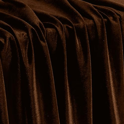 KKJIAF 2 Yard Chocolate Brown Stretch Velvet Fabric 60" Wide for DIY Crafts - color: Chocolate Brown, size: 2 Yard