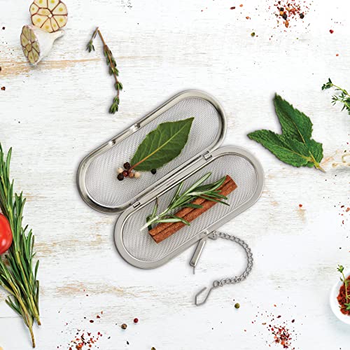 HIC Kitchen Herb Infuser Pod, 18/8 Stainless Steel Mesh, For Herbs, Spices, and Loose Teas - color: Infuser Pod, size: Single