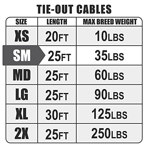 BV Dog Tie Out Cable 25 Feet - Heavy Duty Dog Lead Up to 35 Pounds - Reflective & Rust-Free with Quick Release Swivel Clips & 360° Rotating Clasp - Tangle-Free Dogs Runner for Yard (Yellow, Single) - color: 35lbs/ 25ft/ Yellow, style: Single
