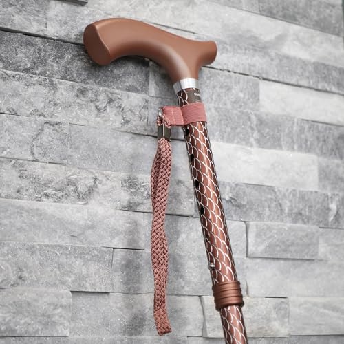 Switch Sticks Folding Walking Cane For Women & Men - color: Engraved Rose Gold