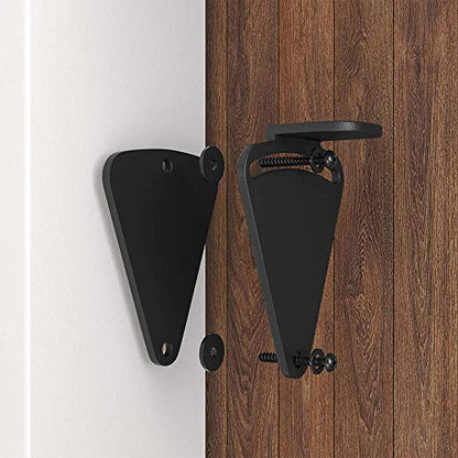 WINSOON Barn Door Lock Hardware Black Steel - color: Black