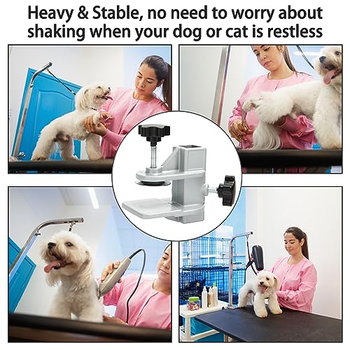 Pet Grooming Table Arms Clamp Metal, Heavy Duty Aluminium Alloy Dog Cat Hair Cut Holder Accessories Fixture Fixation (Inner Dia 22 * 22mm) - size: 0.2~1.1 In