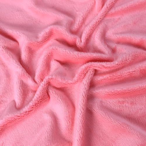 Surf turtle Pink Super Soft Minky Fabric by The Yard, 36"x60" - color: Pink