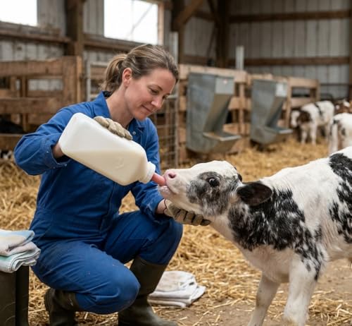 FarmTek Livestock Nursing Bottle – 2-Quart, Easy-Clean Wide Mouth