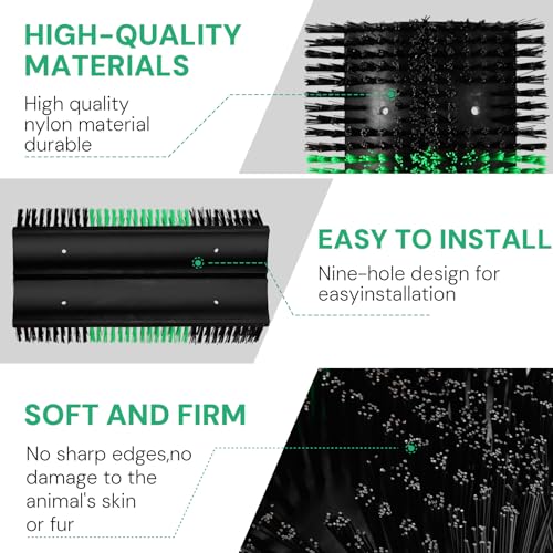 Upgraded XL Livestock Scratching Brush with 8 Screws – Large Cattle and Horse Grooming Brush, Itch Relief for Horses, Goat, Cattle,Cow,Sheep, and Pig，Suitable for farms and ranches - size: 1pcs