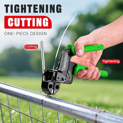 Heavy Duty 304 Stainless Steel Cable Tie Gun Kit-150PCS Metal Zip Ties (3 Sizes), Tensioning/Cutting Tool for Fencing, Chicken Coop, Cable Bundling, Exhaust Repair & Structural Reinforcement
