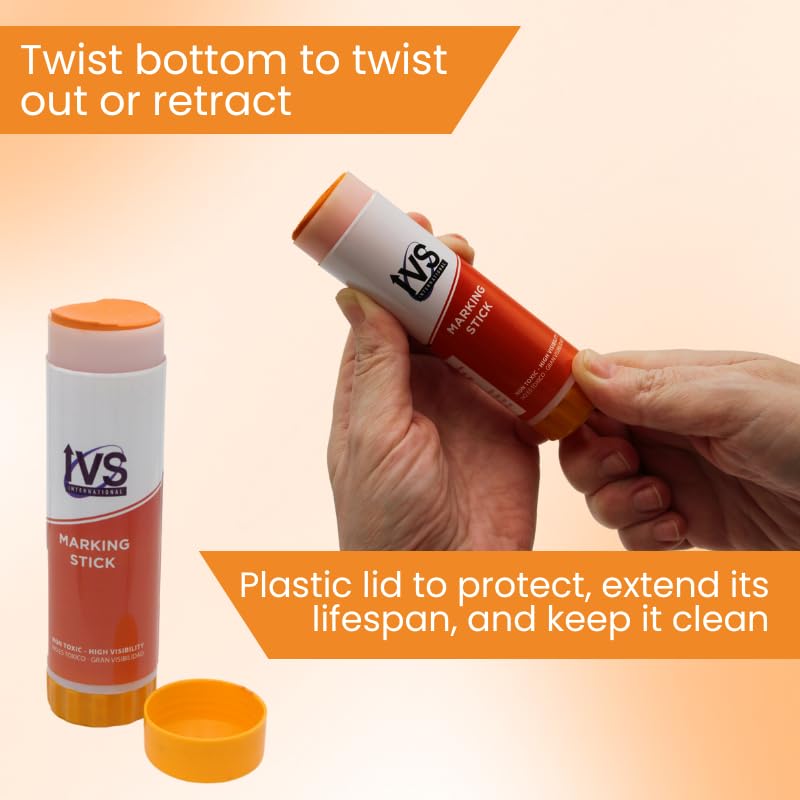 Twist Livestock Marking Sticks – 4 Pack | Orange | Livestock - color: Orange