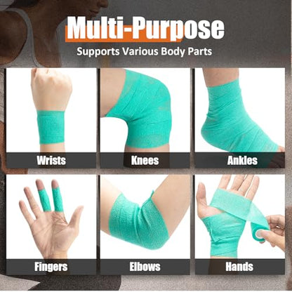 Self Adhesive Bandage Wrap, 2 Inch Elastic Cohesive Athletic Wrap Vet Wrap - color: Multi-colored