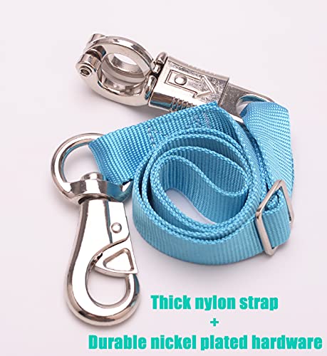 Adjustable Trailer Tie （2 Pack）-Horse Trailer Nylon Strap Tie，Adjusted from 25 to 37” - color: Hurricane Blue