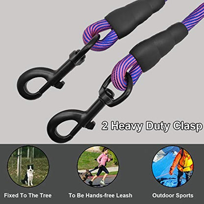 BTINESFUL 20FT Dog Tie-Out Rope + Bungee Dog Leash Extension