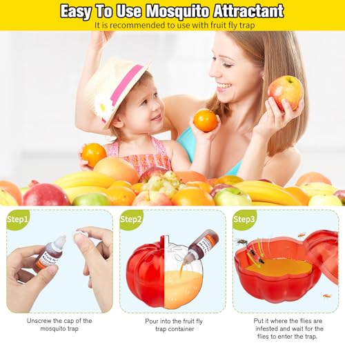 Fruit Fly Trap Refill Liquid, Gnat Killer&Fruit Fly Catcher Bait Refill, - color: White, size: 4