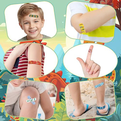 Sublaga 300Pcs Adhesive Bandages, 33 Styles Kids Cartoon Bandage Adhesive Flexible Colorful Bandages Cute Cartoon Bandages for Boys Waterproof Bandage for Kids Protect Scrapes