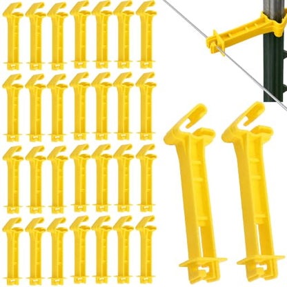 120 Pcs T Post Electric Insulators, 5" Electric Fence Extender Insulator - color: 120 Yellow