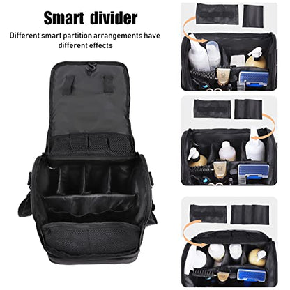 Dog&Cat Grooming Supplies Bag,Adjustable Compartments Grooming Bag for Pet