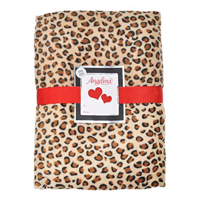 Angelina Women's Cozy Fleece Wearable Blanket or Blanket with Slipper Set - color: Leopard Wearable Blanket, size: One Size Fits Most