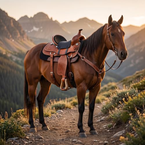 Western Saddle Seat Cover – Anti-Slip Horse Saddle Pad with Grip | Non-Slip Saddle Cushion for Western Saddles, Seat Cover with Straps, Equestrian Accessories for Riding & Training