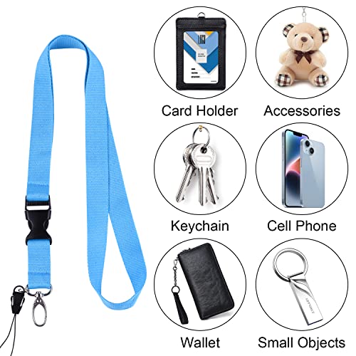Wisdompro 3 Pack 23 inch Neck Strap Lanyards - Purple, Hot Pink, Light Blue - color: 3pack(purple, Hot Pink & Light Blue)