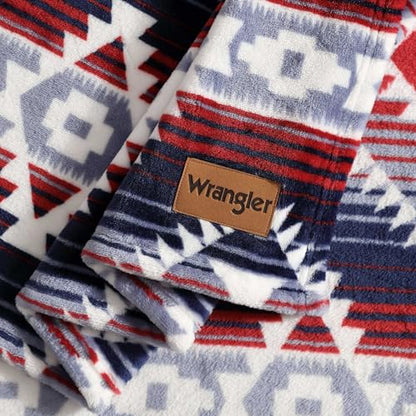 Wrangler - Blanket, Polyester, Medium Weight, Year-Round Comfort - color: Jericho Red, size: 50" x 70"