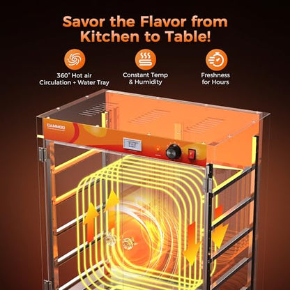CAMMOO 133Qt 5-Tier 900W Commercial Food Warmer Cabinet