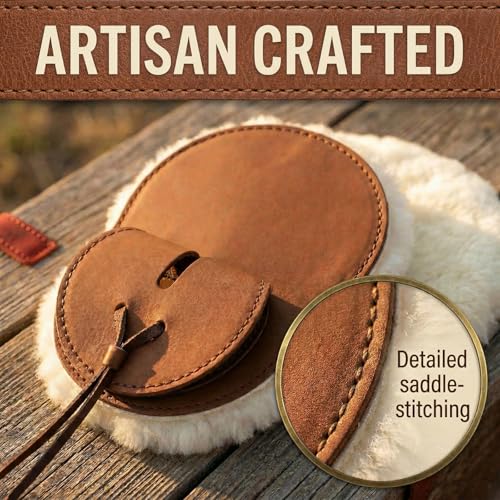 Mohair Cinch Buckle Guard for Horse Equine Strap Girth Buckle Guard Covers Leather Cinch End Protectors Cushioned Fleece Leather Horse for Western Mohair & English Girth
