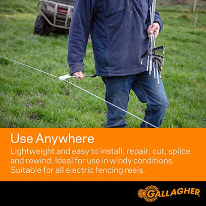 Gallagher S6 Solar Energizer Bundle with 1312ft Polywire | Electric Fence Starter Bundle