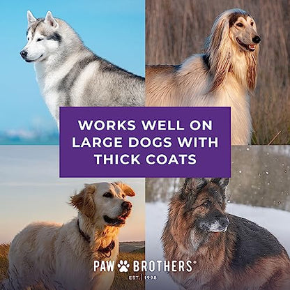 Paw Brothers Professional Grade Extra Long Slicker Brush - Ergonomic Handle, Removes Loose Undercoat and Tangles for Dogs - style: Extra Long Hard Pin