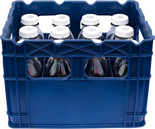Plastic Crates for Glass Milk Bottles Commercial Duty (1 Qt, 12 cell) - size: 1 Qt, 12 cell