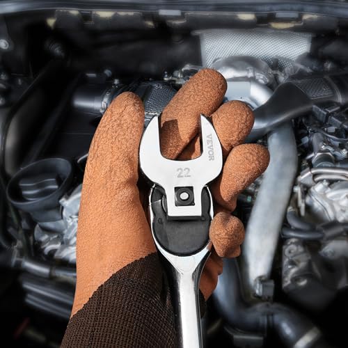 VEVOR Crowfoot Wrench Set, 3/8" Drive 20-Piece Crows Foot Wrench Set with 2 Extension Bars and EVA Tool Organizer,40CR Material with Mirror Chrome Finish, SAE 3/8"-7/8" and Metric 10-22 mm - size: 3/8" 20 PCS