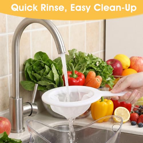 2PCS Extra Fine Mesh Strainer 120/200 Mesh Nylon