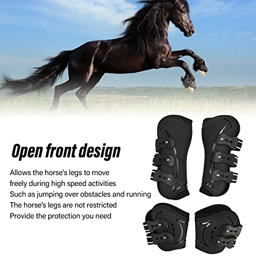 Horse Boots, Lightweight Horse Tendon Boots with Adjustable Buckle, Secure Leg Protection for Horse, Pairs of 2 - size: Large