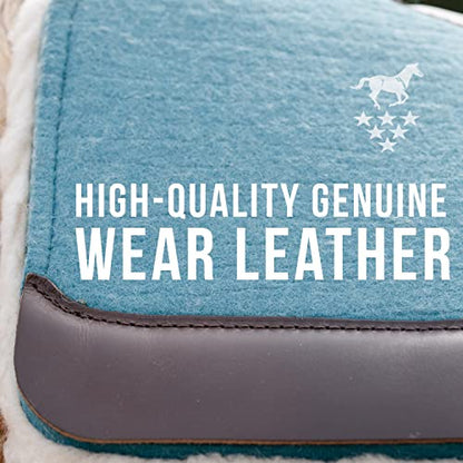 Professional's Choice 100% Steam-Pressed Saddle Pad | Wither Relief and Helps to Protect Against Pressure Points | Soft Fleece Bottom | 31" x 32" | 1 1/4" Felt | Pacific Blue